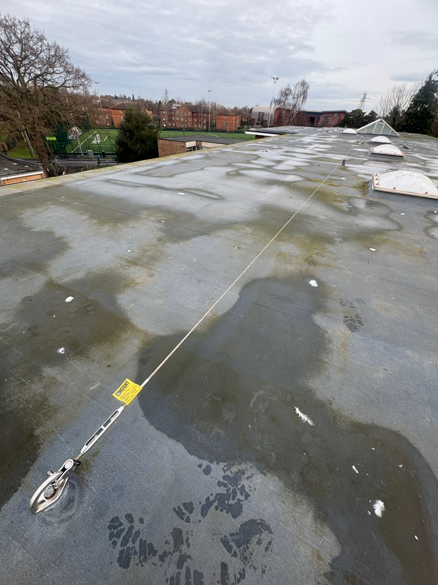Safety Line Installation — Sky Height Safety engineers on site, working to BS EN 795 Type C, BS 7883:2019, BS EN 365