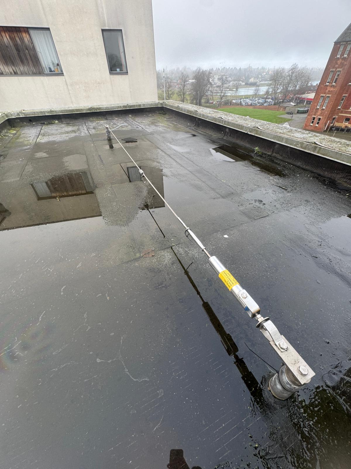 Safety Line Testing — Sky Height Safety engineers on site, working to BS EN 795 Type C, BS 7883:2019, BS EN 365